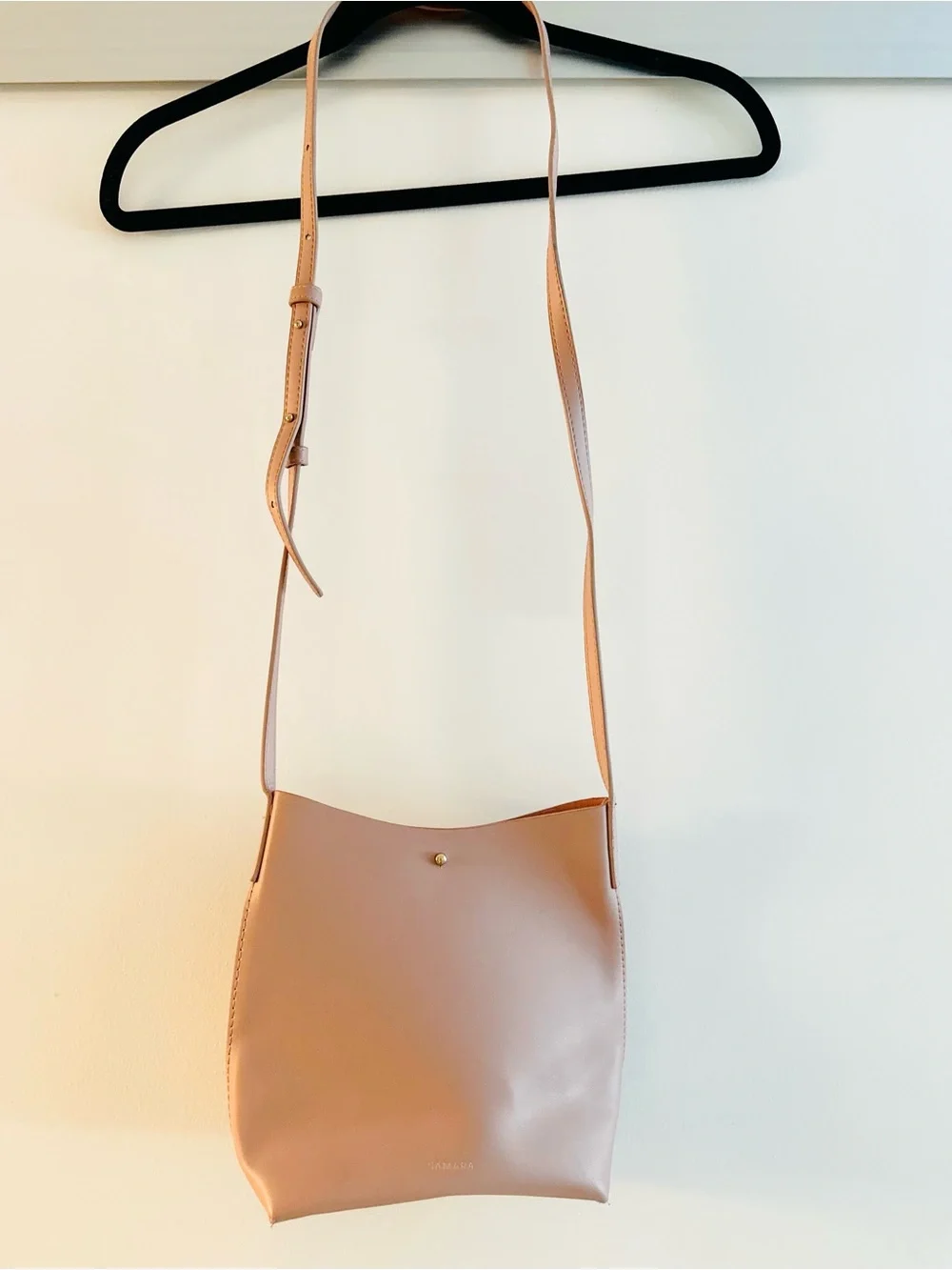 Pink Samara Crossbody Bucket Bag